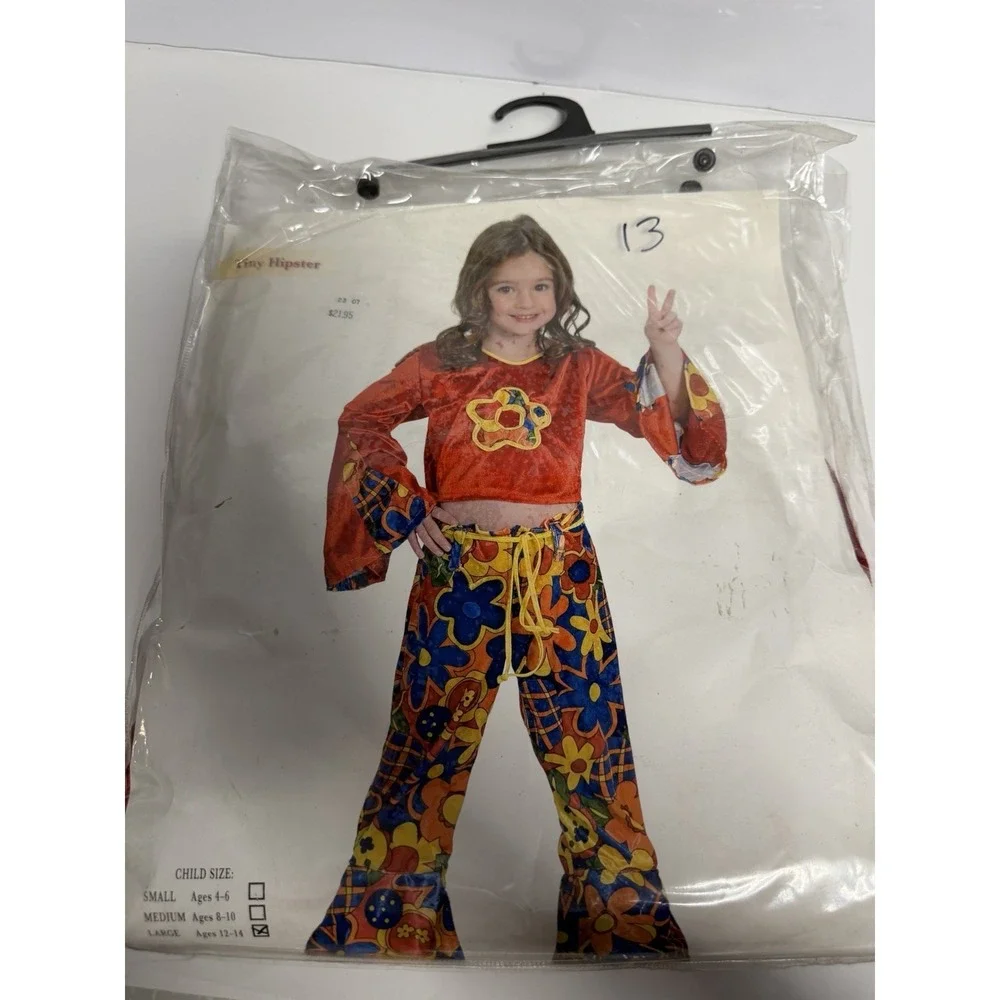 Children's Halloween Costume Hippie Girl Size Large 12/14
